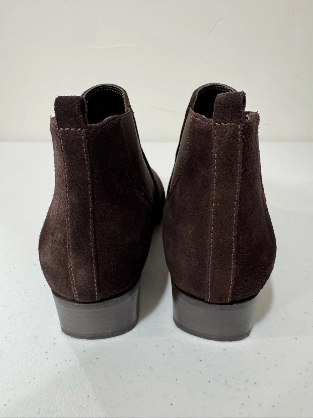 Aquatalia Fiona Crosta Chelsea Weatherproof Chocolate Brown Suede Ankle Boot 6